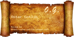 Oster Gotlib névjegykártya